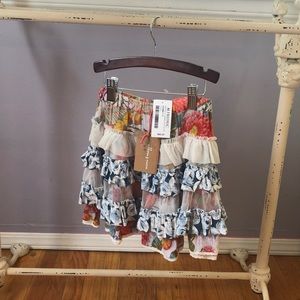 Mimi & Maggie Kimono Flowers Ruffle Skirt.